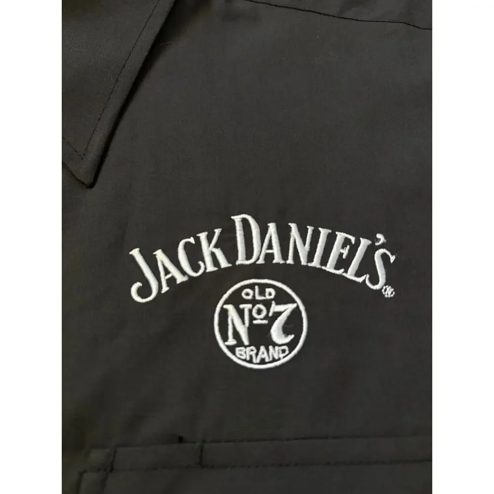 NWT Jack Daniel's Official Licensed Black Pearl Snap Western Button Up Size XXL